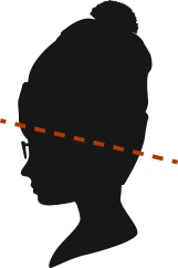 斜めにかぶるタイプ