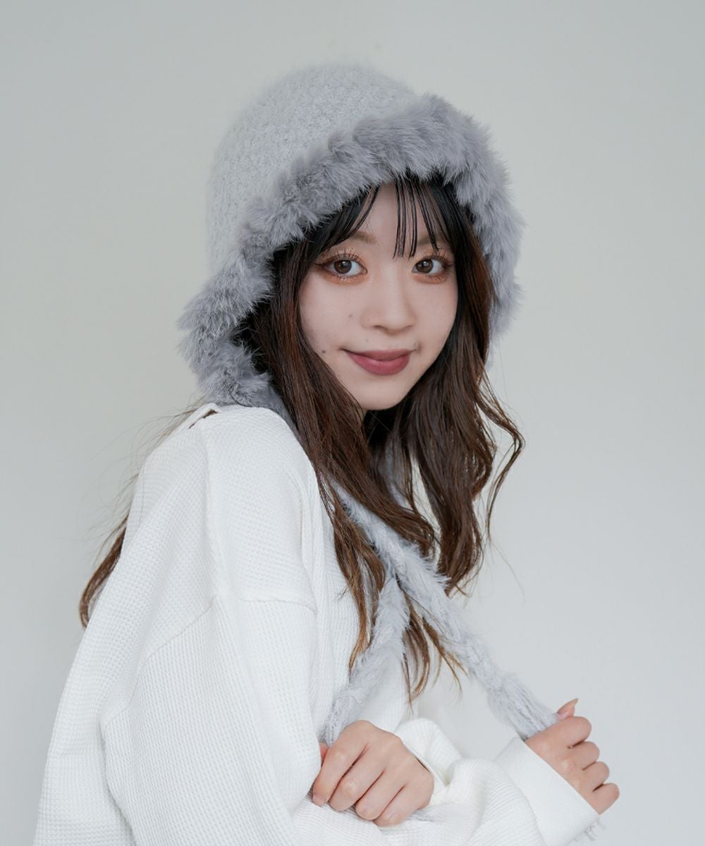 ファーフードニット | polcadot (ポルカドット) ONLINE STORE 公式通販