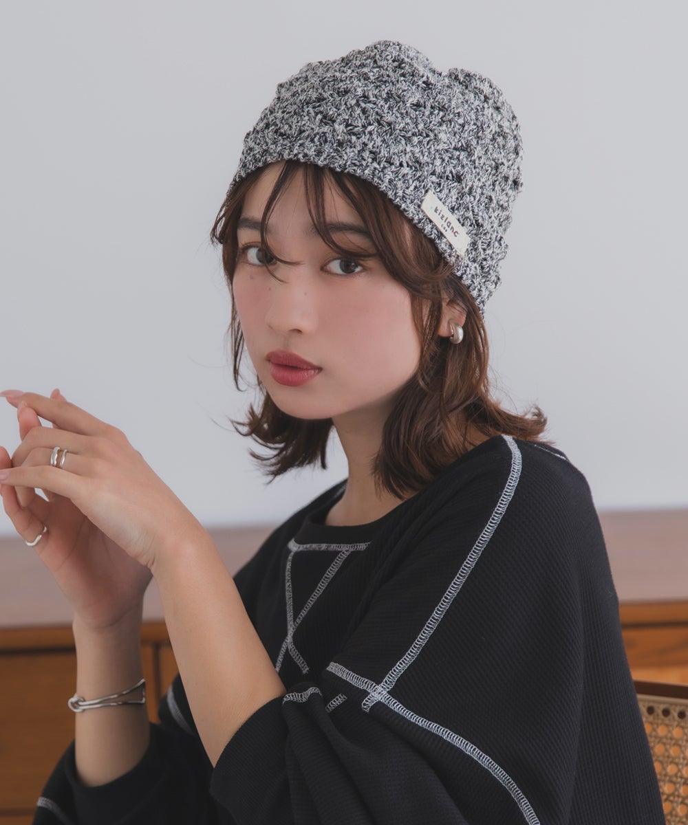 秋冬　ドット柄✦チュール付ニット帽 Zaction ニット帽 耳当て付き メンズ レディース ボンボン
